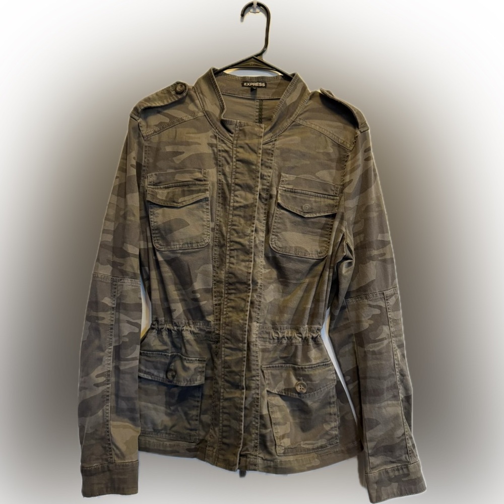 Express Camouflage Utility Jacket Womens Large